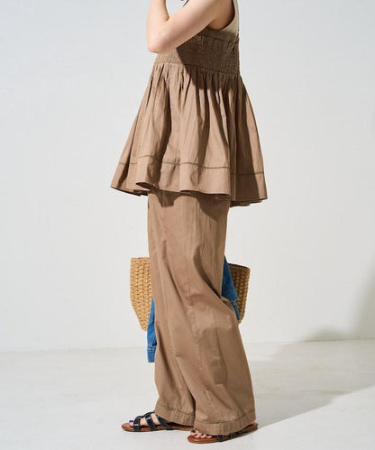 印度風格階梯賽褶皺休閒褲（可搭配套裝）