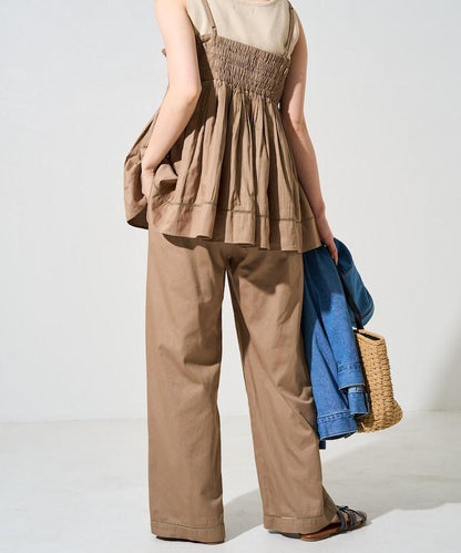 印度風格階梯賽褶皺休閒褲（可搭配套裝）