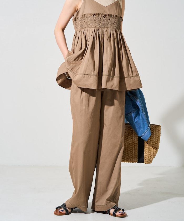 印度風格階梯賽褶皺休閒褲（可搭配套裝）