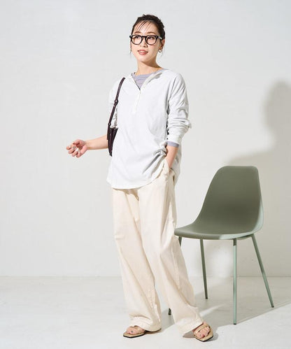 印度風格階梯賽褶皺休閒褲（可搭配套裝）