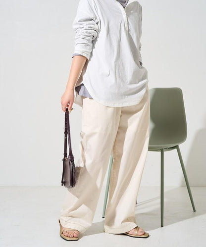 印度風格階梯賽褶皺休閒褲（可搭配套裝）
