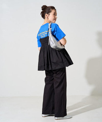 印度風格階梯賽褶皺休閒褲（可搭配套裝）