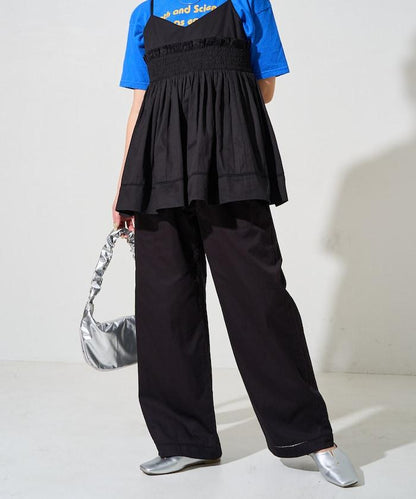 印度風格階梯賽褶皺休閒褲（可搭配套裝）