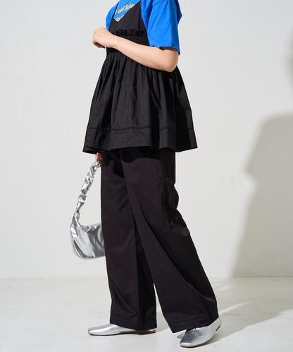 印度風格階梯賽褶皺休閒褲（可搭配套裝）