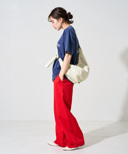 印度風格階梯賽褶皺休閒褲（可搭配套裝）