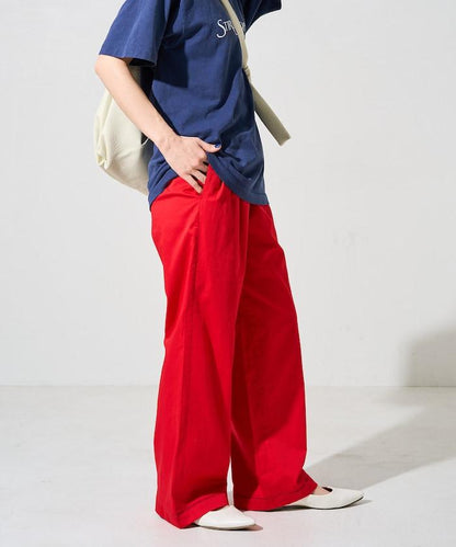 印度風格階梯賽褶皺休閒褲（可搭配套裝）