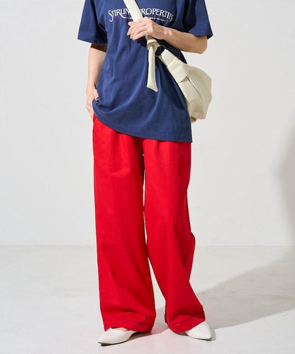 印度風格階梯賽褶皺休閒褲（可搭配套裝）