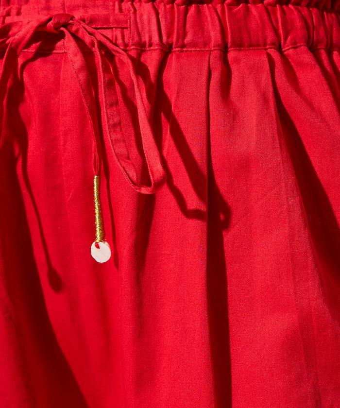 印度風格階梯賽褶皺休閒褲（可搭配套裝）