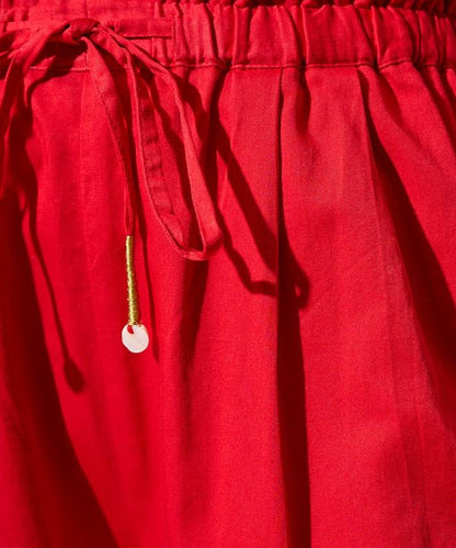 印度風格階梯賽褶皺休閒褲（可搭配套裝）