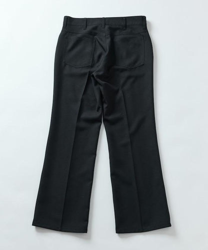 修身款彈力斜紋闊腿褲