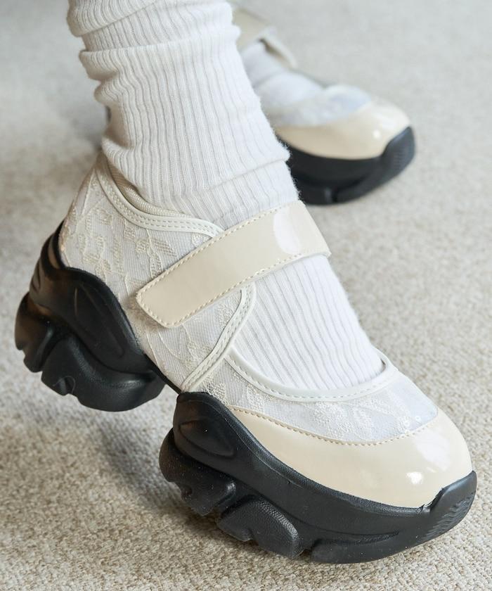 厚底 蕾絲 運動鞋【限定推出】