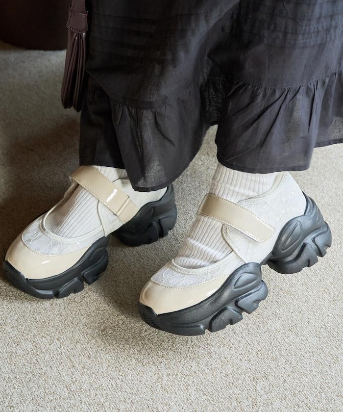 厚底 蕾絲 運動鞋【限定推出】