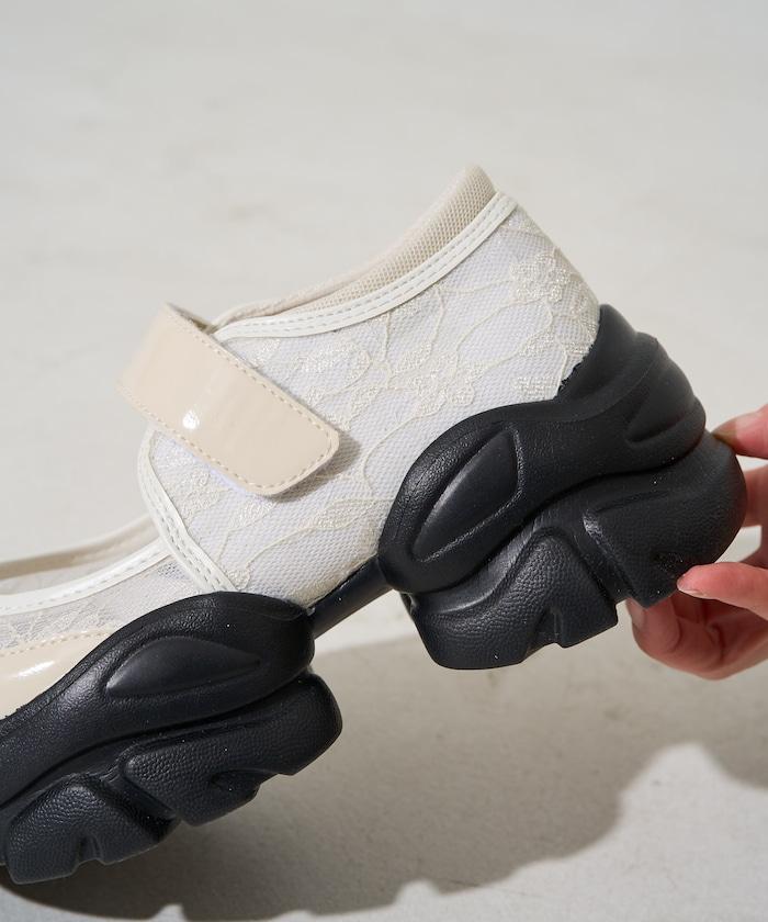 厚底 蕾絲 運動鞋【限定推出】