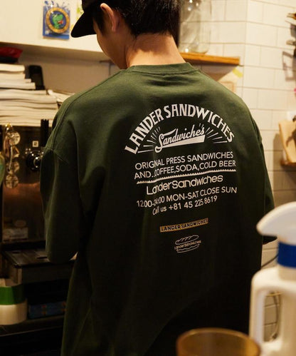 LANDER SANDWICHES×FREAK'S STORE 蘭德 聯名 大尺寸 後背印花 圓領T恤
