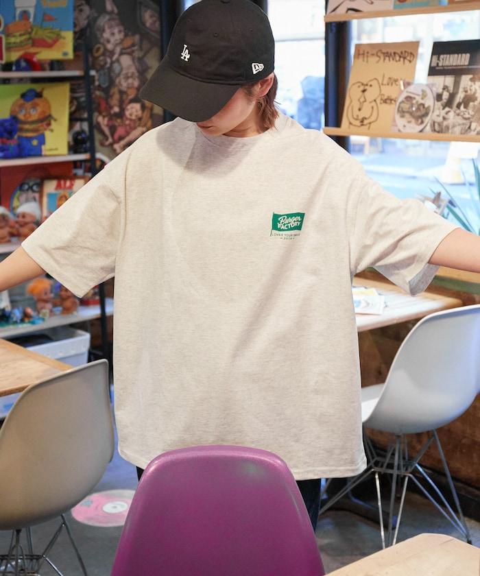 Burger Factory×FREAK'S STORE 漢堡工廠 聯名 大尺寸 後背印花 圓領T恤