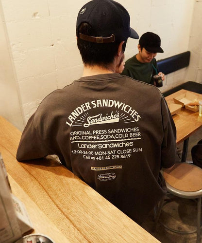 LANDER SANDWICHES×FREAK'S STORE 蘭德 聯名 大尺寸 後背印花 圓領T恤