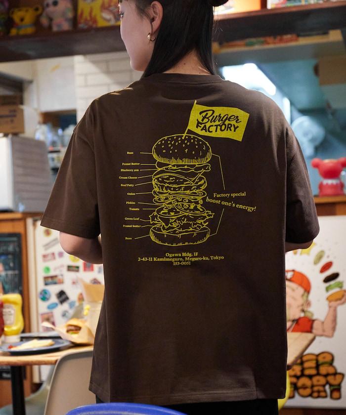 Burger Factory×FREAK'S STORE 漢堡工廠 聯名 大尺寸 後背印花 圓領T恤