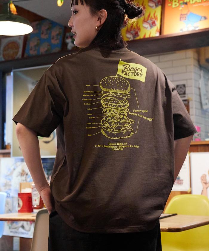 Burger Factory×FREAK'S STORE 漢堡工廠 聯名 大尺寸 後背印花 圓領T恤