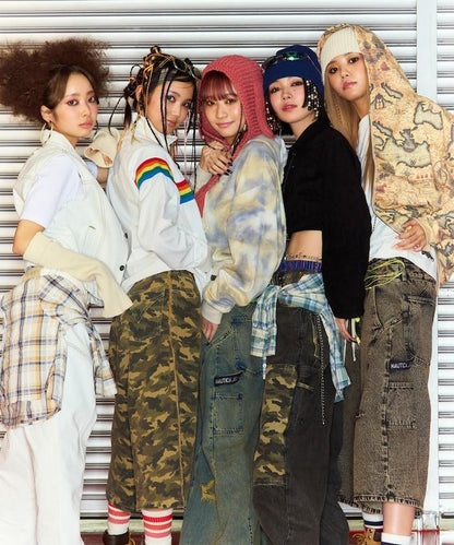 西部風格拼接牛仔褲