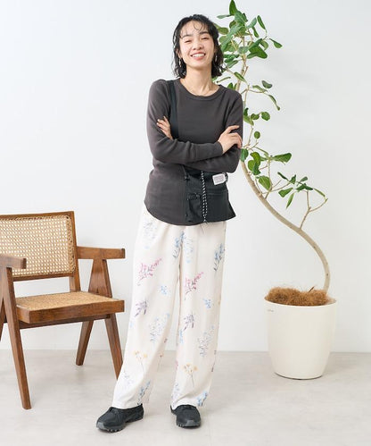 大花印花 寬鬆長褲