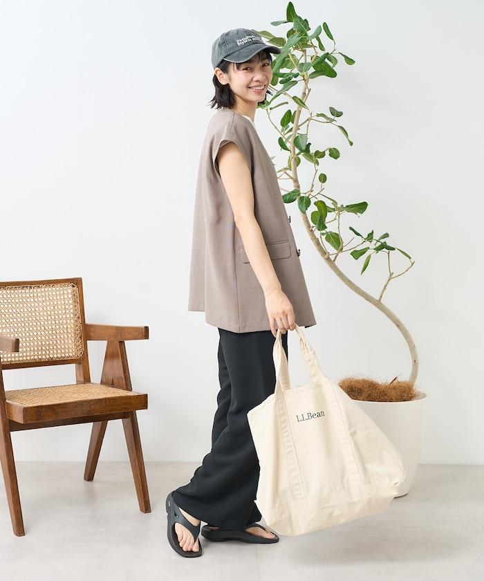 接觸冷感/UV 亞麻觸感 雙層背心＜套裝搭配適用＞