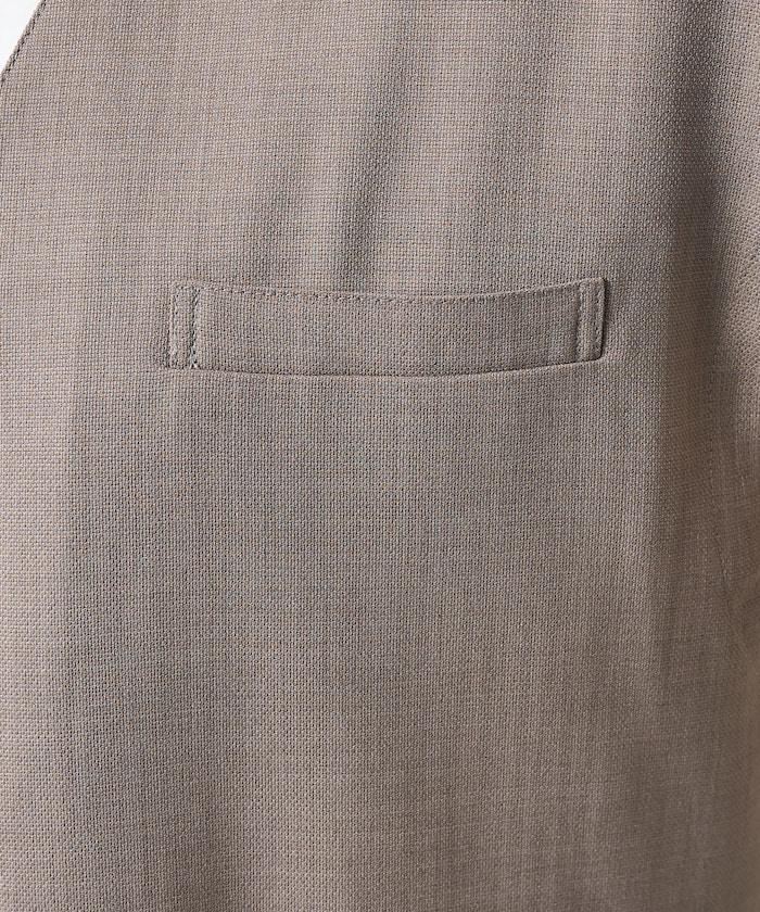 接觸冷感/UV 亞麻觸感 雙層背心＜套裝搭配適用＞