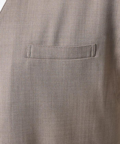 接觸冷感/UV 亞麻觸感 雙層背心＜套裝搭配適用＞