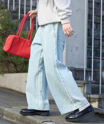 【SOUNDS GOOOOD】牛仔流蘇寬鬆褲