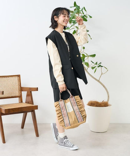 接觸冷感/UV 亞麻觸感 雙層背心＜套裝搭配適用＞