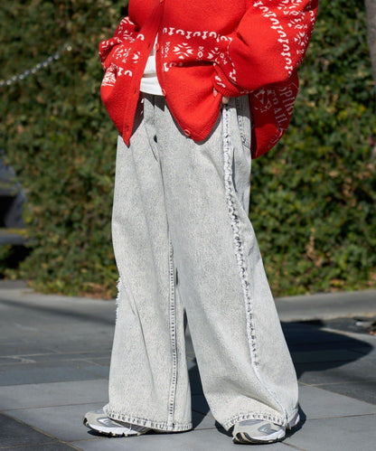 【SOUNDS GOOOOD】牛仔流蘇寬鬆褲