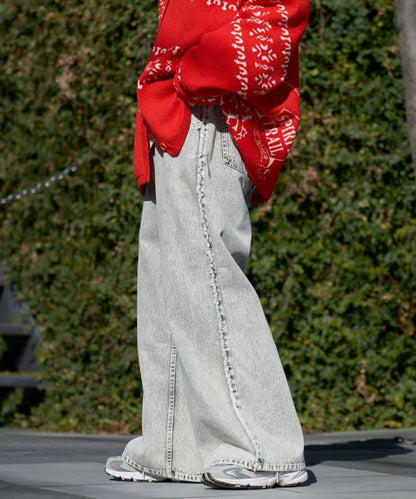 【SOUNDS GOOOOD】牛仔流蘇寬鬆褲