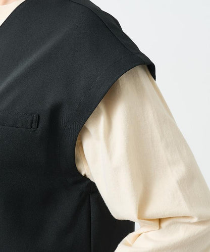 接觸冷感/UV 亞麻觸感 雙層背心＜套裝搭配適用＞