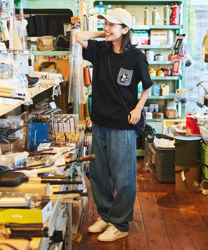 CHUMS×FREAK'S STORE 特別版 布比鳥 針織口袋 圓領 T恤