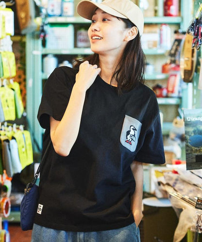 CHUMS×FREAK'S STORE 特別版 布比鳥 針織口袋 圓領 T恤