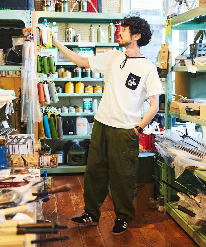 CHUMS×FREAK'S STORE 特別版 布比鳥 針織口袋 圓領 T恤