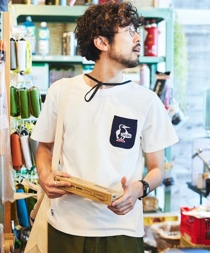 CHUMS×FREAK'S STORE 特別版 布比鳥 針織口袋 圓領 T恤