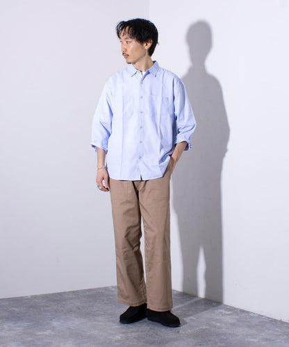 【GLOSTER/格洛斯特】輕盈巴拿馬材質七分袖襯衫