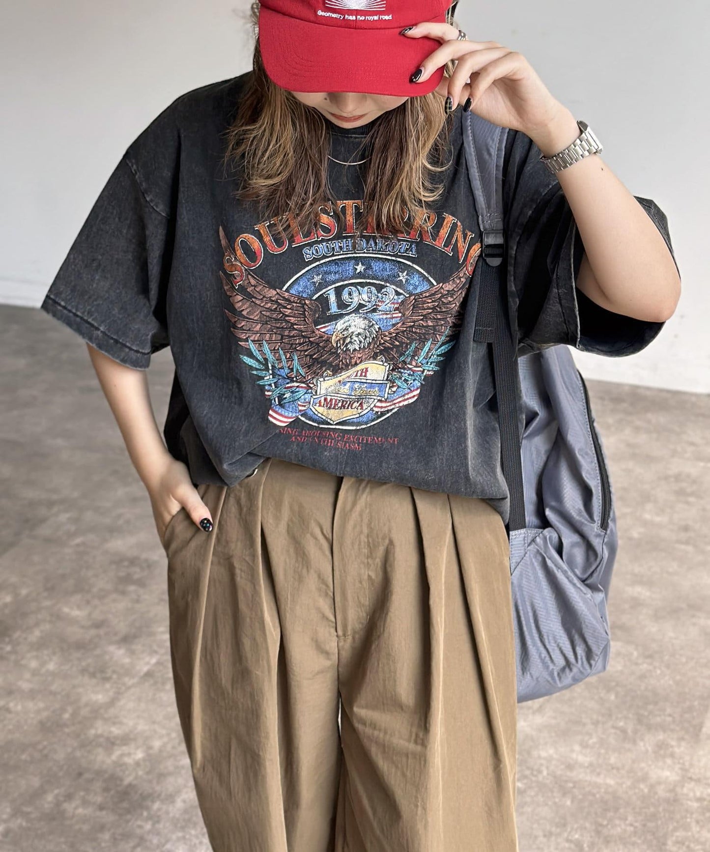 粉末處理復古風T-shirt