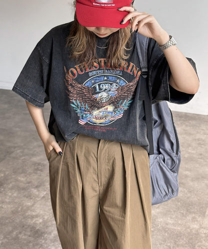 粉末處理復古風T-shirt