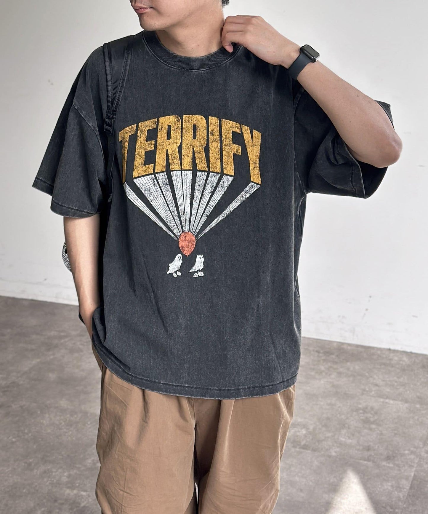 粉末處理復古風T-shirt