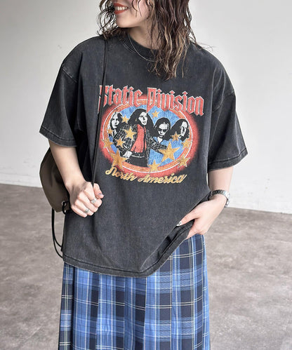 粉末處理復古風T-shirt