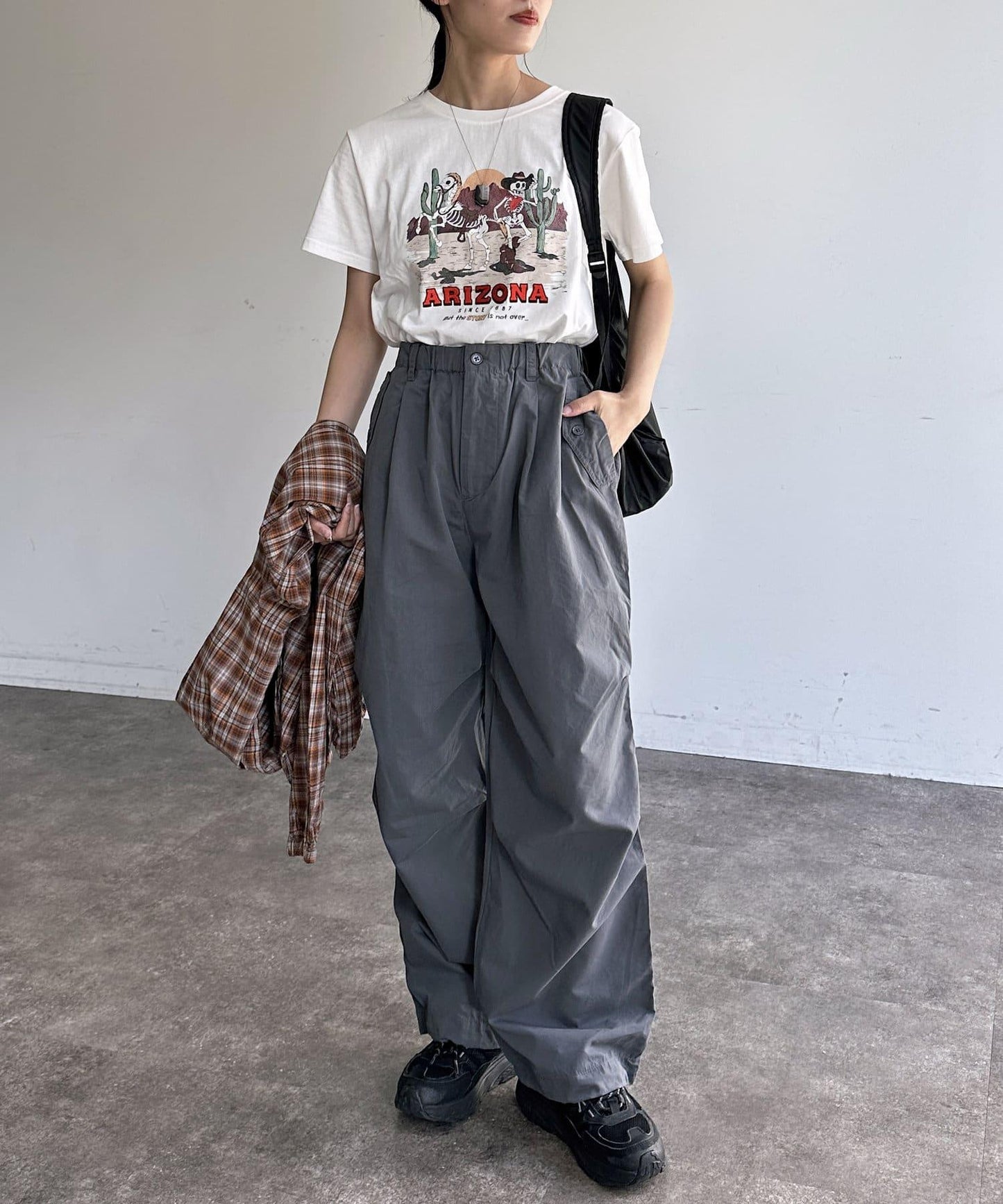棉尼龍細褶褲