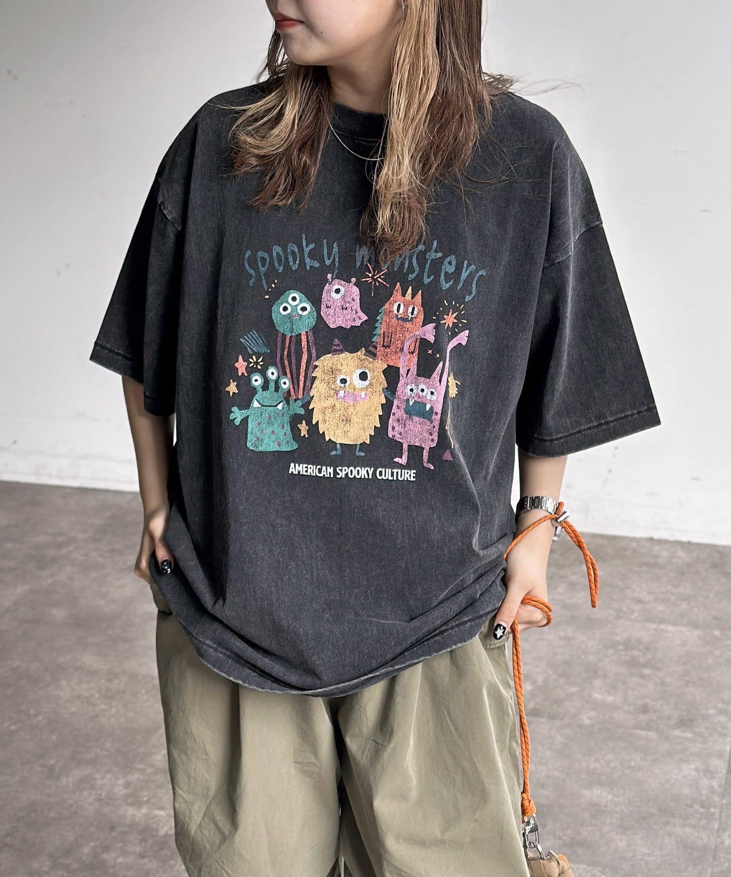 粉末處理復古風T-shirt