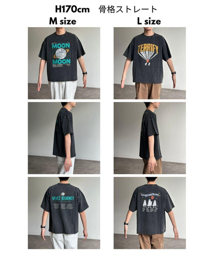 粉末處理復古風T-shirt