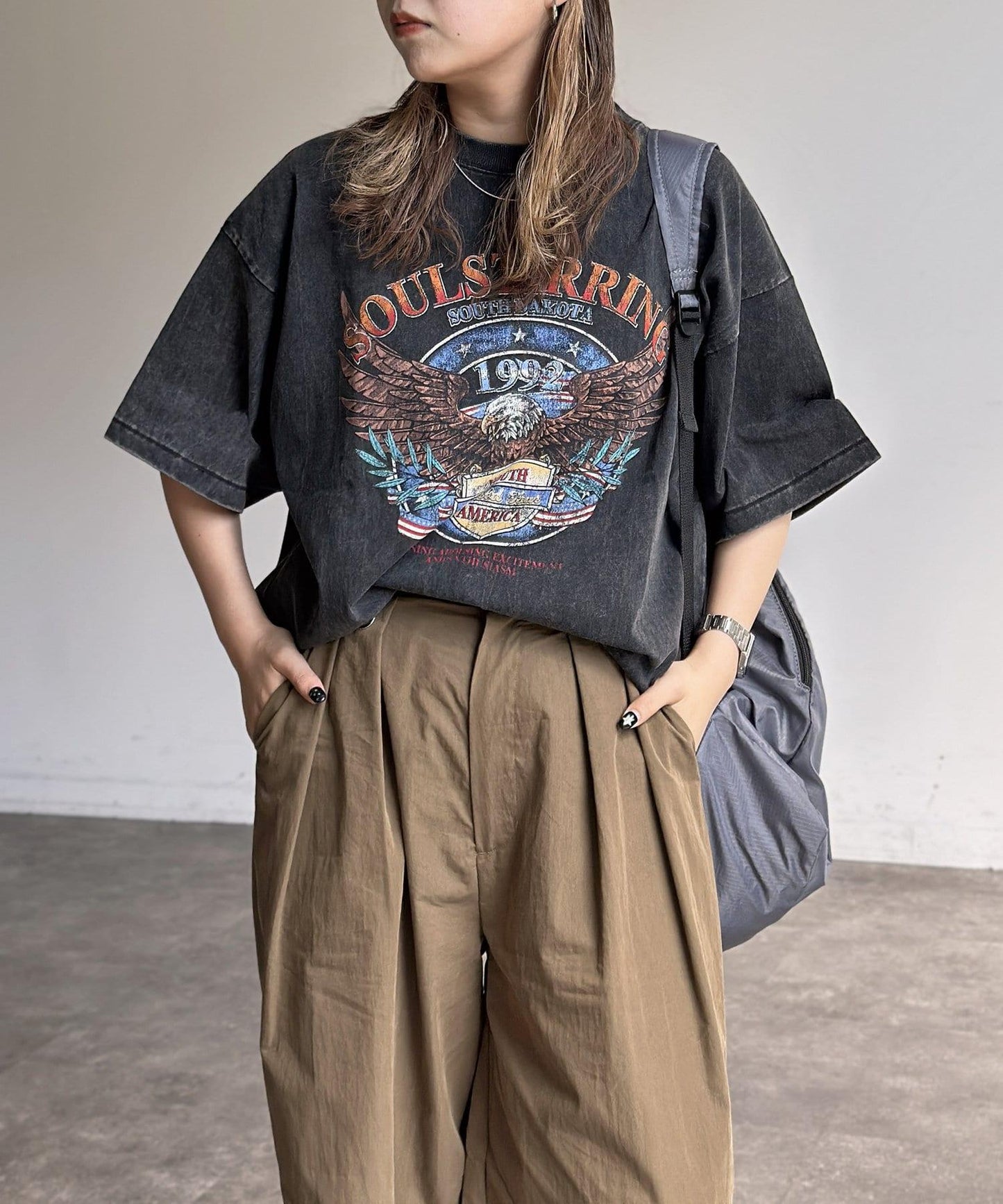 粉末處理復古風T-shirt