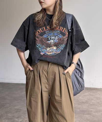 粉末處理復古風T-shirt