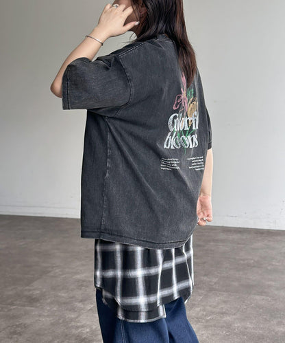 粉末處理復古風T-shirt