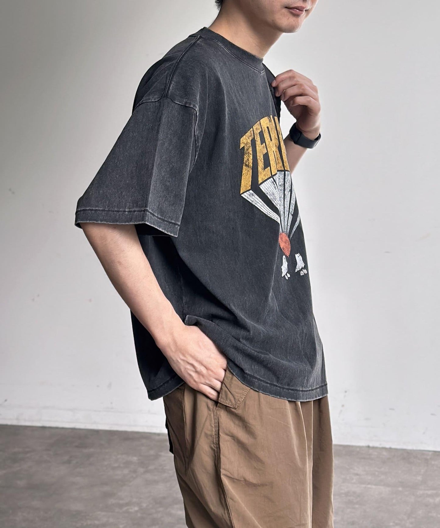 粉末處理復古風T-shirt