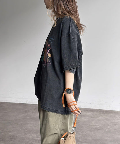 粉末處理復古風T-shirt