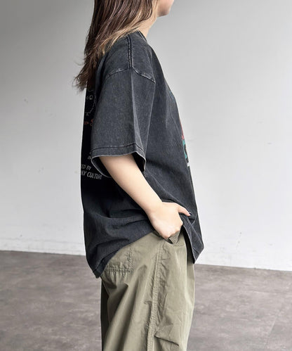 粉末處理復古風T-shirt